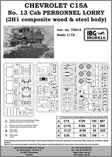 IBG PB72013 1/72 Британската Армия Chevrolet C15A Кабина 13 Товарен Автомобил Дървено Легло Пластмасов Модел