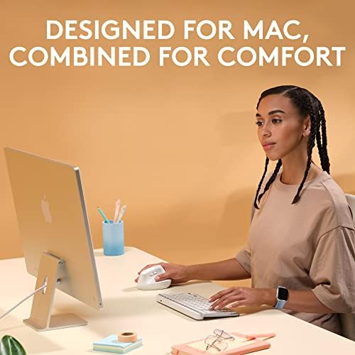Мини клавиатура Logitech MX Keys за Mac и Вертикална Ергономична мишка Lift за Mac Combo, Безжична, Bluetooth,