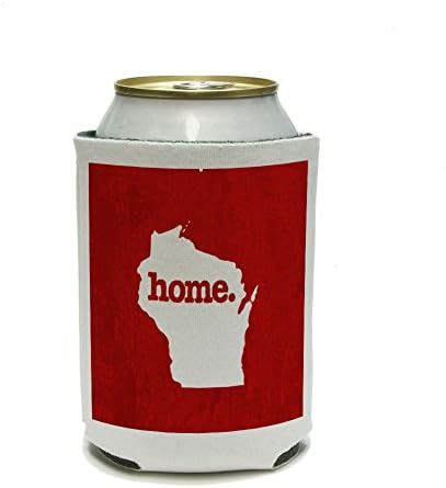 Изолиран Титуляр за охладителни напитки в банката на Щата Уисконсин WI Home State - Канава Червен