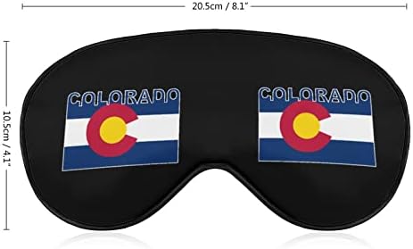 Мека Маска за очи с Флага на щата Колорадо, Ефективна Затеняющая Маска за Сън, Удобна Превръзка на Очите с Еластична