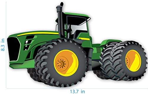 Стикер за стена StikArt с възможност за преместване на зелен селскостопански трактори (8,3 инча на 13,7 инча