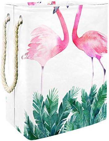 Домашна Двойка Розови Фламинго 300D Оксфорд PVC, Водоустойчив Кошница За Дрехи, Голяма Кошница за Дрехи за Одеяла