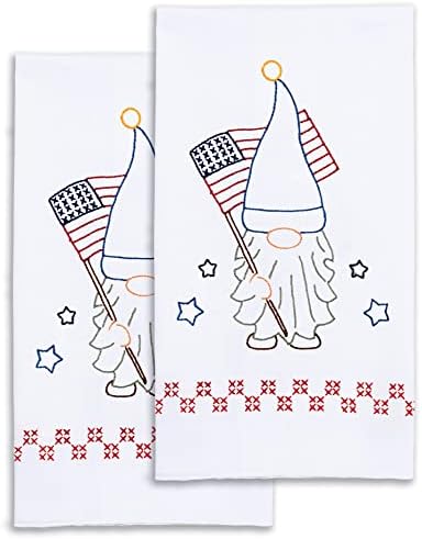Кърпа за ръце с Гномом Ден на Независимостта на Джак Демпси, Бяло