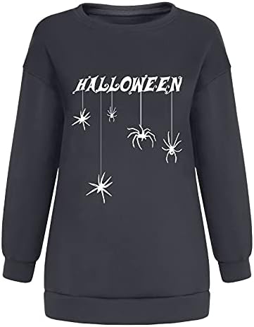Пуловери за Хелоуин за Жени, Блуза, Блузи С Дълъг Ръкав, Блузи, Топ, С Надпис върху Хелоуин