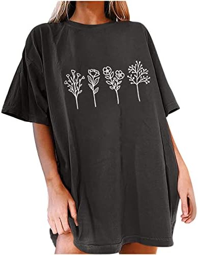 Дамски Летни Потници, Тениска Raglan с кръгло деколте и принтом, Однотонная Риза с къс ръкав и принтом