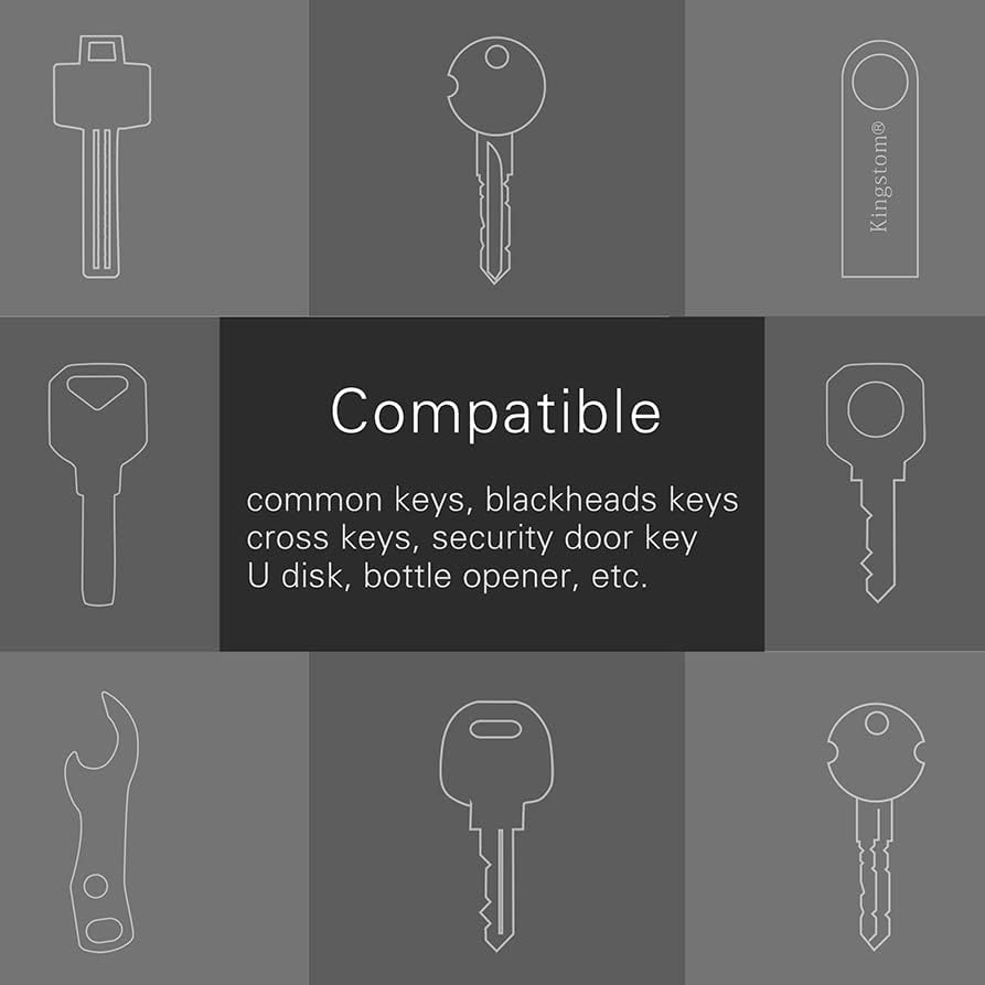 НОВОСТ-Органайзер за ключове Smart Compact Метален Държач за ключове на ключодържател (черен)