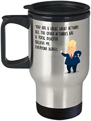 Забавна чаша за пътуване Актюер - Председател Доналд Тръмп - най-Добрите Персонални подаръци по поръчка За Статистиците,