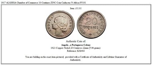 Автентични Старогръцки Римски монети и др 1917 Търговска камара Алжир ЦИНКОВАЯ монети от 10 Сантима Caduceus