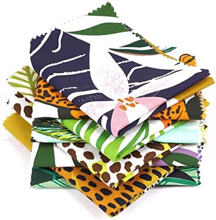 Soimoi 8 бр. Дебела една Четвърт от опаковки - Мозайка шиене с тропически животни принтом 18 x 22 със собствените