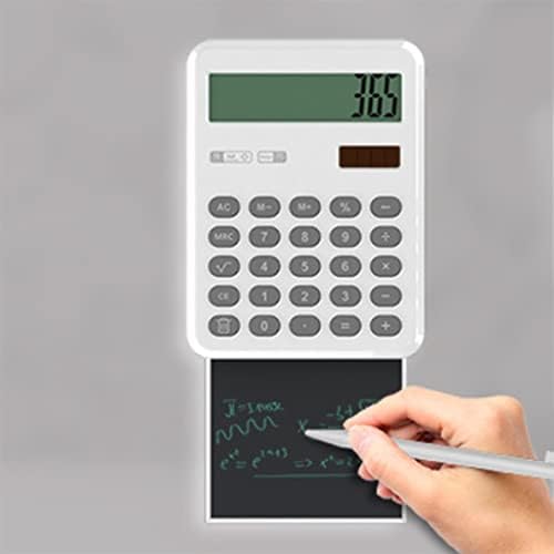 XWWDP Настолен калкулатор за въвеждане на ръкописен текст, разтегателен 12-цифрен слънчев калкулатор, Двоен