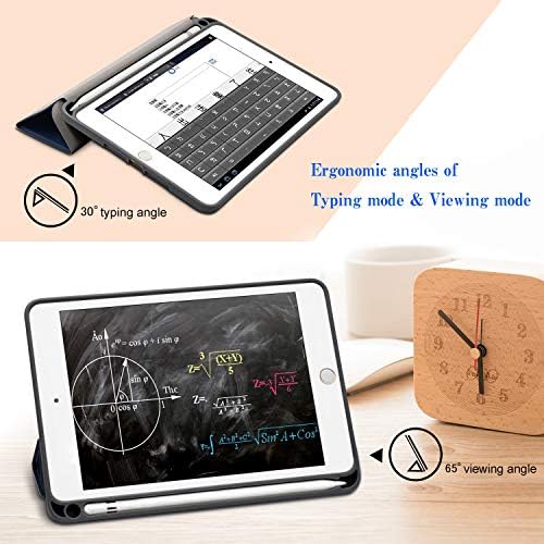 Калъф TRELC за iPad Mini 5 поколение с държач за моливи, Тънък, Лек Защитен калъф-поставка Trifold Stand-с функция