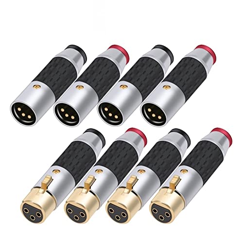 Конектор за микрофонного кабел SOYEN X L R XLR-жена или XLR-мъжки 3-Пинов Директен черно-червена запушалка 10шт