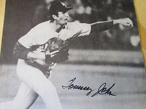 ТОМИ ДЖОН подписа бейзбол списание Доджърс 8x10 /Фото - Гарантиран автор.
