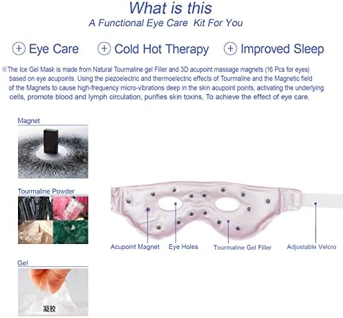 Ледената маска за очи за лечение на студен горещ компрес от 2 опаковки - Хладно превръзка за очите подпухнали
