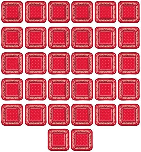 Накладки за кърпи Beistle, Червени / Черни / Бели, 7 инча