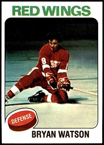 1975 Топпс 31 Брайън Уотсън Детройт Ред Уингс (хокейна карта) НМ Ред Уингс