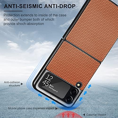 WOLAFOO за Samsung Galaxy Z Flip Case 3, Калъфи за мобилни телефони Galaxy Z Flip 3 5G от изкуствена кожа +