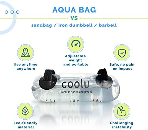 COOLU Aqua Bag за тренировки и фитнес - Силова чанта за тренировки с утяжелителем за вода - Алтернатива на Мешку