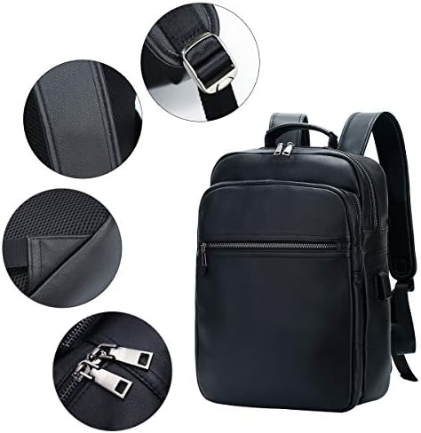 Мъжки раница Leathario, Раница за лаптоп от естествена кожа, 16 инча, Луксозна Реколта Бизнес чанта за пътуване
