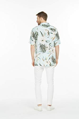 Подходяща двойка: Хавайска риза Luau или на върха на тънки спагети презрамки светло син цвят Cereus