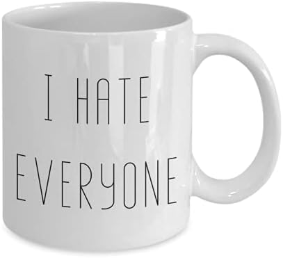 Универсална Чаша за Аз мразя всички, Чаша за Интровертите, Подаръци за интровертите, Забавни подаръци за Нея,