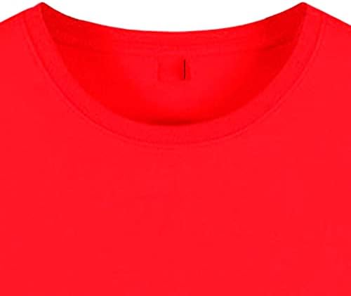 Мъжки Памучни ризи с кръгло деколте и къс ръкав Обикновена засаждане, Обикновена Спортни Тениски, Готина Тениска