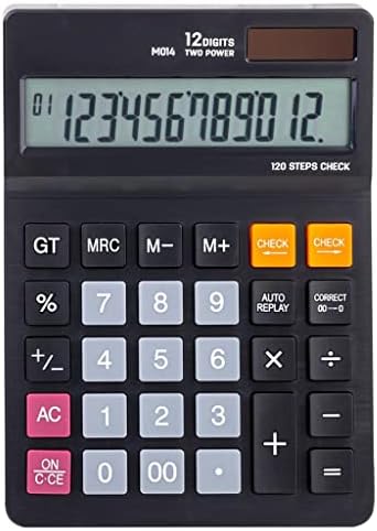 Настолен калкулатор MJWDP Функция за проверка и коригиране на Модерен Офис калкулатор с двойно захранването