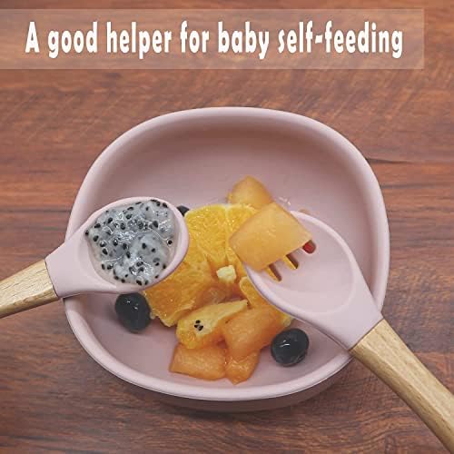 Комплект за Хранене на бебето, Силикон комплект от 6 теми за Самостоятелно Хранене, обучение и развитие на малък