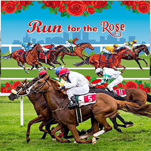 На фона на конни Надбягвания в Кентъки 7x5 фута Run for The Roses Украса Фон за Дербито Коне Банер Аксесоари