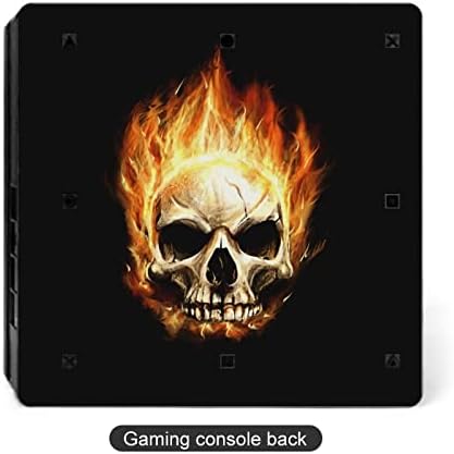 Залепваща стикер от PVC с изображение на череп, пламък и огън, защитен стикер за PS4 Pro/PS4 Slim Controller