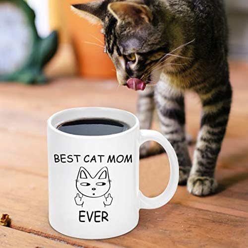 Най-добрата кафеена чаша за майка-котка, Кафеена чаша за майка-Котка, Подаръци за Мама-Котка за Жени, Котешки