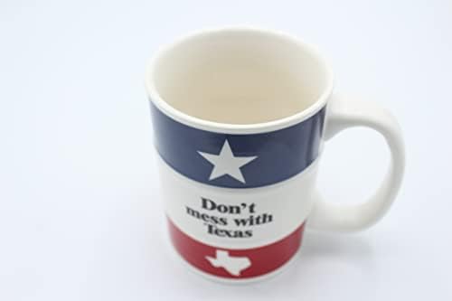 Керамична чаша с логото на Don' t Каша With Texas За кафе, чай, горещ шоколад обем 15 унции, може да се използва