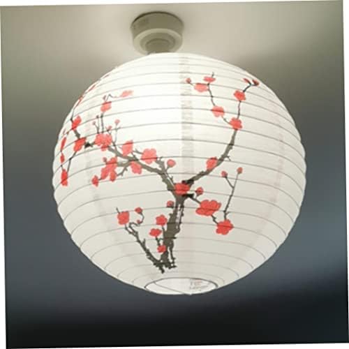 Светлини, на Хартиен Фенер, Декоративна Лампа с Изображение, Сливи 35 см, Светлинно Декорация в Китайски Стил