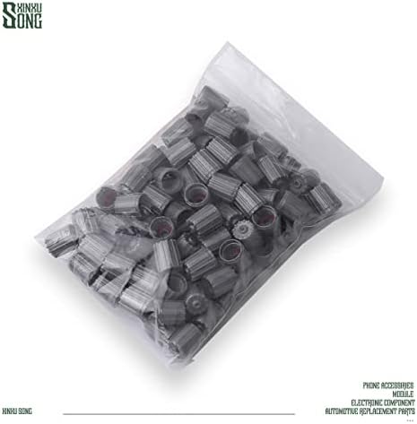 XINXUSONG (Опаковка от 100 броя) Пластмасови Сиви Капачки за Състав на вентила гуми ГУМИТЕ Tire Cap Grey Repalcement