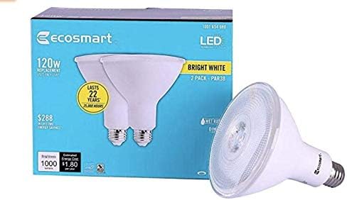 EcoSmart Равностоен 120 W Ярко-Бяла led лампа с регулируема яркост PAR38 (2 бр.)