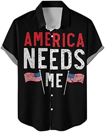 Bmisegm Лятна Мъжка Тениска за Мъже Casual Американската Тениска с Принтом на Деня на Независимостта в стил