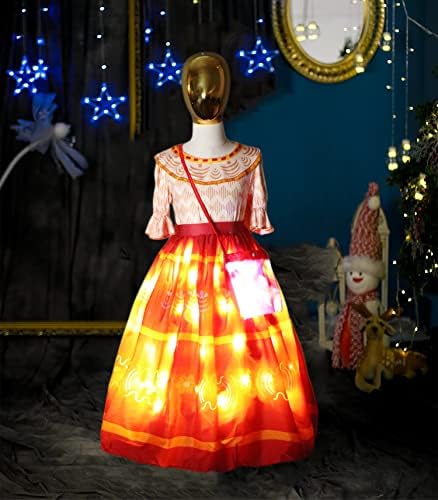 QooGoo Girls Princess Costume Dress е С led подсветка Елегантни рокли