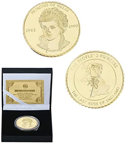 LSJTZ Даяна, Принцеса, Възпоменателни монети, Събиране на доброто, Занаяти, Красиви, Позлатени, В кутия