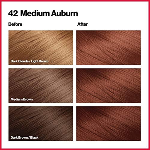Revlon color коприна цвят за косата, 42 светло кестени, 1 брой (опаковка от 6 броя)
