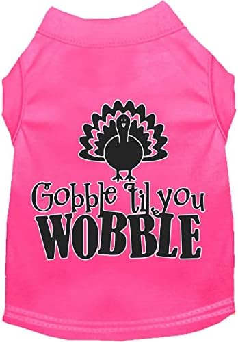 Gobble til You Wobble Тениска за кучета с Трафаретным Принтом Aqua Lg