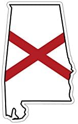 Форма на щата Алабама е Държавният Флаг на 3 М Vinyl Броня Стикер Стикер 3x5