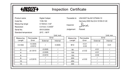 Електронен шублер INSIZE 1110-200A с пари с твердосплавными топчета, 0-8/0-200 мм
